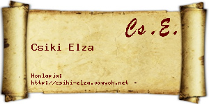 Csiki Elza névjegykártya